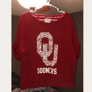 PINK Victoria secret red sooner shirt.